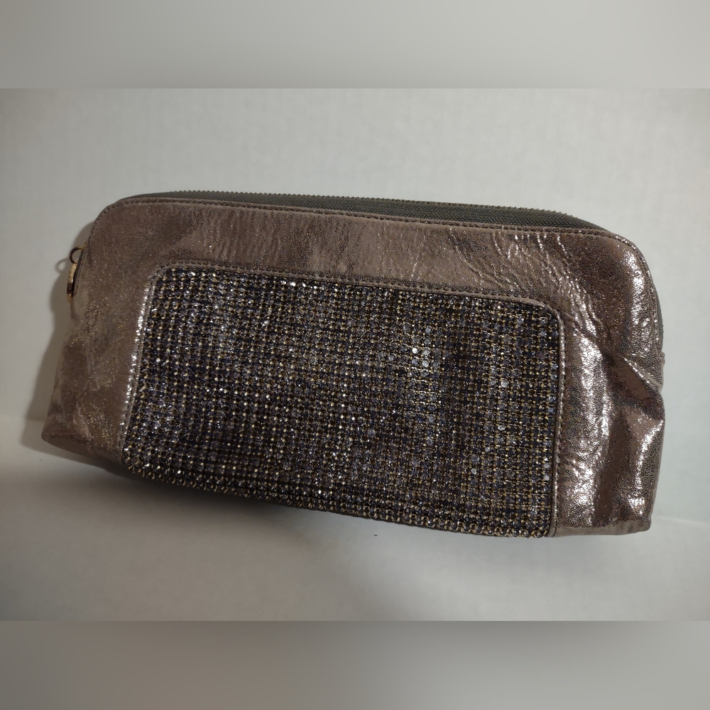 Deux Lux Clutch Purse Dusty Pink Rhinestone